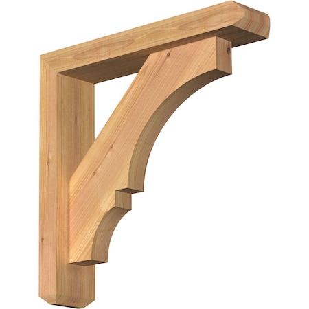 Ekena Millwork Balboa Craftsman Smooth Bracket w/ Offset Brace, Western Red Cedar, 3 1/2"W x 16"D x 16"H BKT0402X16X16BOA04SWR